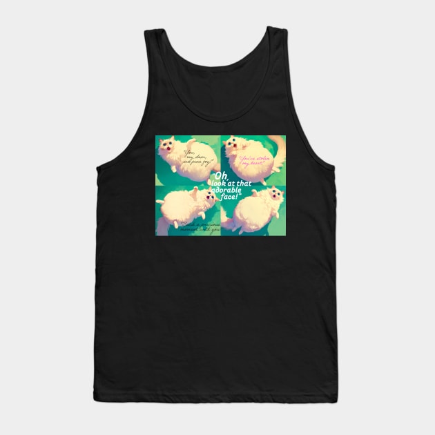 Surprised Whiskers Collection XVI Tank Top by DinoPals